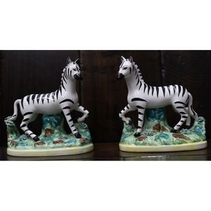 Italian 20th Century Staffordshire Style Chelsea House Port Royal Zebra